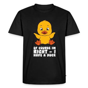Funny duck Cute ducks - Men's Premium Organic T-Shirt - black - Front - Nico (187cm)