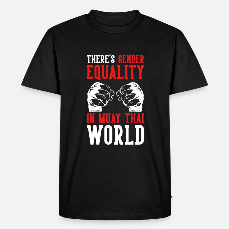 Muay Thai Boxing - Männer Premium Bio T-Shirt - Schwarz