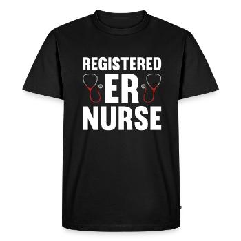 Drôles de cadeaux d’infirmière - T-shirt Premium bio Homme - noir - Devant - Nico (187cm)