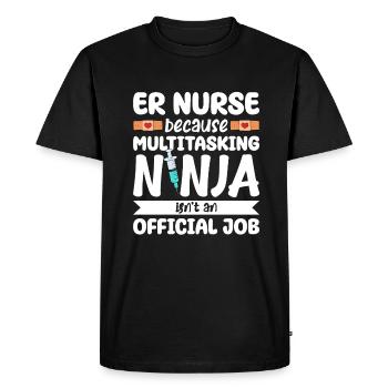 Drôles de cadeaux d’infirmière - T-shirt Premium bio Homme - noir - Devant - Nico (187cm)
