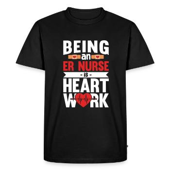 Drôles de cadeaux d’infirmière - T-shirt Premium bio Homme - noir - Devant - Nico (187cm)