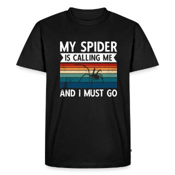 Spider Owner Spider Spider Breeder - Men's Premium Organic T-Shirt - black - Front - Nico (187cm)