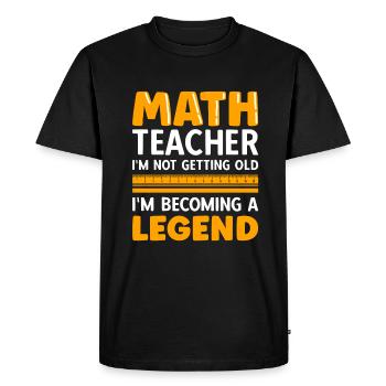 professeur de mathématiques disant mathématicien - T-shirt Premium bio Homme - noir - Devant - Nico (187cm)
