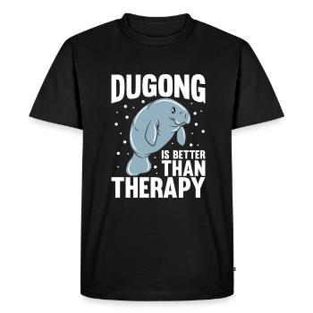 Lamantins dugongs Lamantin - T-shirt Premium bio Homme - noir - Devant - Nico (187cm)