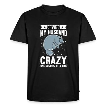 Lamantins dugongs Lamantin - T-shirt Premium bio Homme - noir - Devant - Nico (187cm)