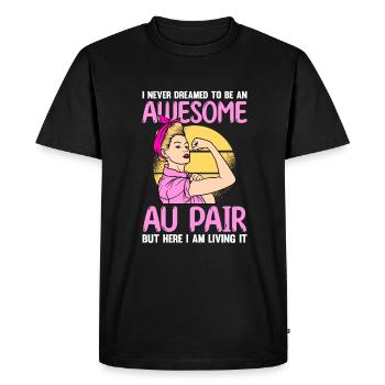 Au Pair Fille Maternelle Nounou - T-shirt Premium bio Homme - noir - Devant - Nico (187cm)