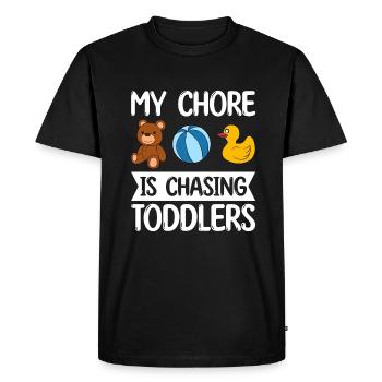 Au Pair Fille Maternelle Nounou - T-shirt Premium bio Homme - noir - Devant - Nico (187cm)