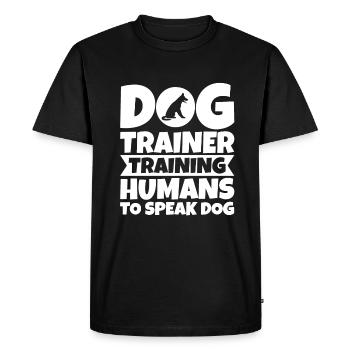 Dresseur de chiens École de chiens Sports canins - T-shirt Premium bio Homme - noir - Devant - Nico (187cm)
