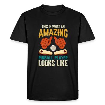 Pinball Machine Pinball Machine - Men's Premium Organic T-Shirt - black - Front - Nico (187cm)