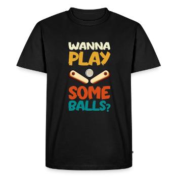 Pinball Machine Pinball Machine - Men's Premium Organic T-Shirt - black - Front - Nico (187cm)