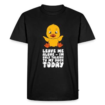 Canard drôle Canards mignons - T-shirt Premium bio Homme - noir - Devant - Nico (187cm)