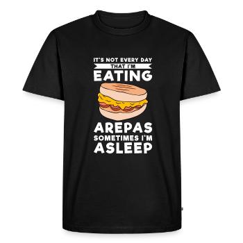 Ce n’est pas tous les jours que je mange des repas - T-shirt Premium bio Homme - noir - Devant - Nico (187cm)
