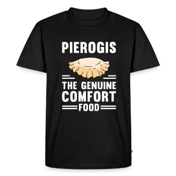Pierogi Recipe Polish Pierogi - Men's Premium Organic T-Shirt - black - Front - Nico (187cm)