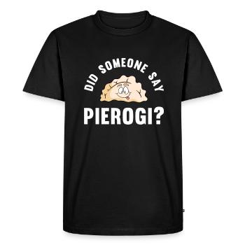 Pierogi Recipe Polish Pierogi - Men's Premium Organic T-Shirt - black - Front - Nico (187cm)