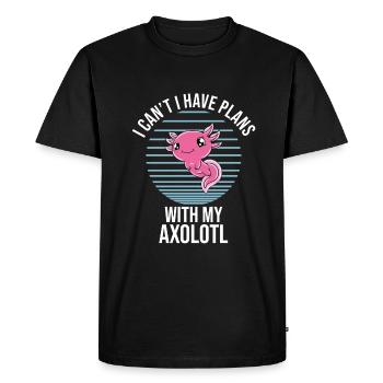 Axolotl drôle Axolotl mignon - T-shirt Premium bio Homme - noir - Devant - Nico (187cm)