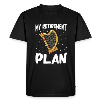 Harpist Harp Music Harpist - Men's Premium Organic T-Shirt - black - Front - Nico (187cm)