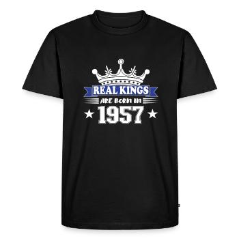 Cadeau d’anniversaire 1957 Vintage 1957 - T-shirt Premium bio Homme - noir - Devant - Nico (187cm)