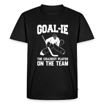 Dicton de hockey sur glace pour les joueurs de hockey sur glace - T-shirt Premium bio Homme - noir - Devant - Nico (187cm)