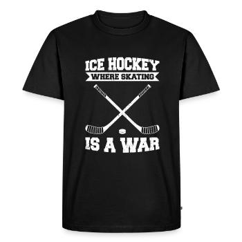 Dicton de hockey sur glace pour les joueurs de hockey sur glace - T-shirt Premium bio Homme - noir - Devant - Nico (187cm)