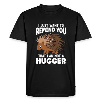 Mignon Porc-épic Drôle - T-shirt Premium bio Homme - noir - Devant - Nico (187cm)
