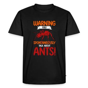 Fourmis fourmilières d’élevage de fourmis - T-shirt Premium bio Homme - noir - Devant - Nico (187cm)