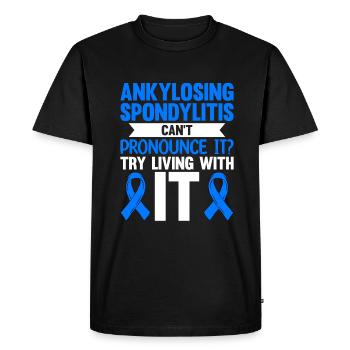 Spondylarthrite ankylosante, spondylarthrite ankylosante - T-shirt Premium bio Homme - noir - Devant - Nico (187cm)