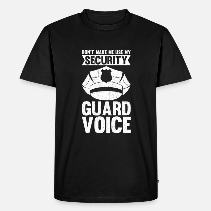Security Kleidung Security Zubehör - Männer Premium Bio T-Shirt - Schwarz