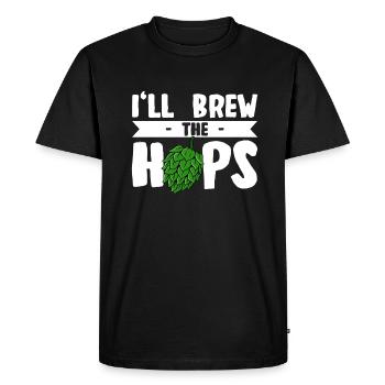 Bière Boire Bière Brassage Brasseur De Bière - T-shirt Premium bio Homme - noir - Devant - Nico (187cm)
