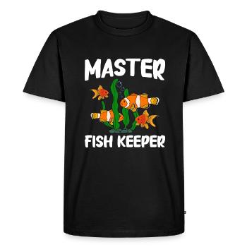 Aquariophilie, Pisciculture, Aquariophiles - T-shirt Premium bio Homme - noir - Devant - Nico (187cm)