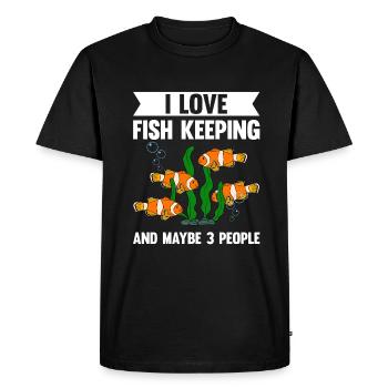 Aquariophilie, Pisciculture, Aquariophiles - T-shirt Premium bio Homme - noir - Devant - Nico (187cm)