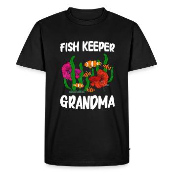 Aquariophilie, Pisciculture, Aquariophiles - T-shirt Premium bio Homme - noir - Devant - Nico (187cm)
