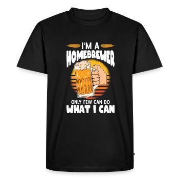 Bière Brassage Amateur Bière Be - T-shirt Premium bio Homme - noir - Devant - Nico (187cm)