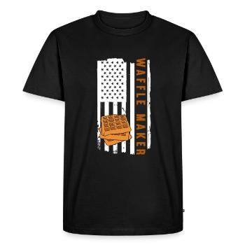 Waffle making waffle maker - Men's Premium Organic T-Shirt - black - Front - Nico (187cm)