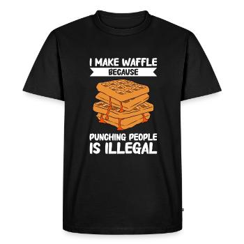 Waffle making waffle maker - Men's Premium Organic T-Shirt - black - Front - Nico (187cm)