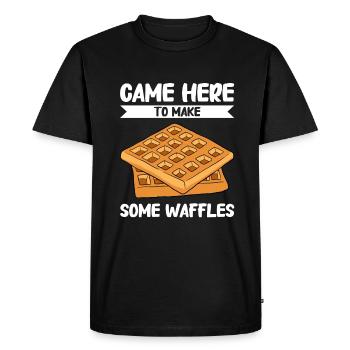 Waffle making waffle maker - Men's Premium Organic T-Shirt - black - Front - Nico (187cm)