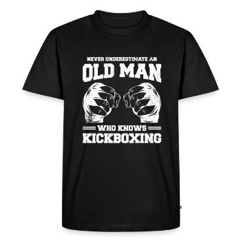 Kickboxen Kickboxer Kickboxing - Men's Premium Organic T-Shirt - black - Front - Nico (187cm)