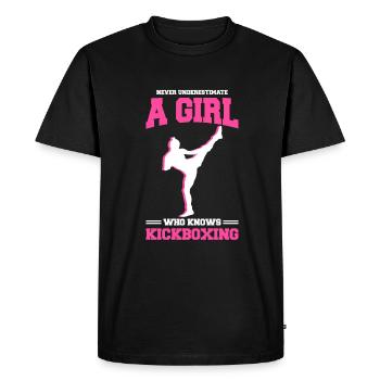 Kickboxen Kickboxer Kickboxing - Men's Premium Organic T-Shirt - black - Front - Nico (187cm)