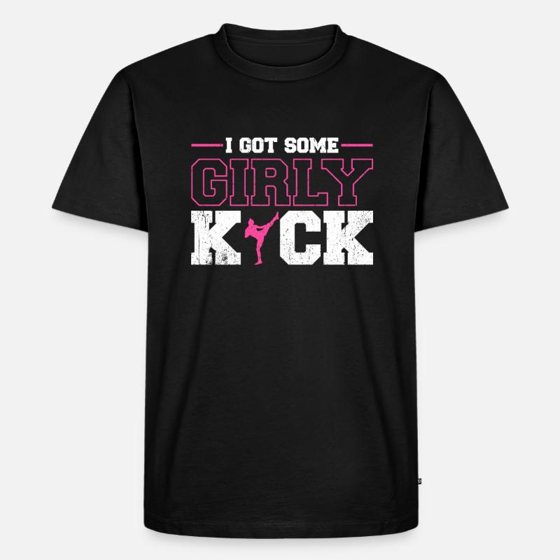 Kickboxen Kickboxer Kickboxing - Männer Premium Bio T-Shirt - Schwarz