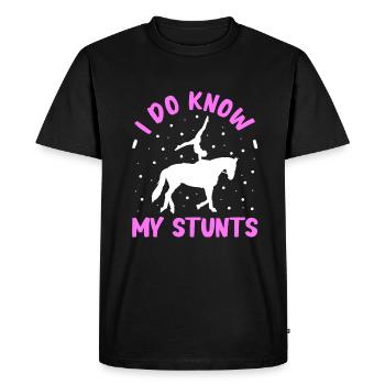 Vaulting, Horseback Riding, Dressage - Men's Premium Organic T-Shirt - black - Front - Nico (187cm)