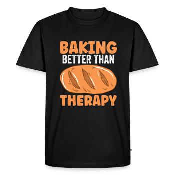 Cuisson du pain Boulangerie Boulangerie Fabrication du pain - T-shirt Premium bio Homme - noir - Devant - Nico (187cm)