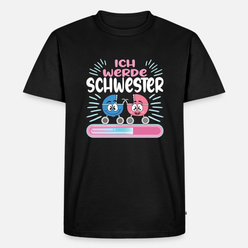 Schwester werden Schwester 2024 - Männer Premium Bio T-Shirt - Schwarz