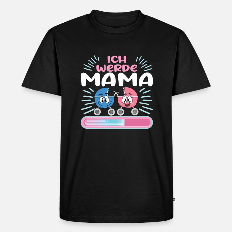 Mama 2024 werdende Mutter Schwangerschaft - Männer Premium Bio T-Shirt - Schwarz