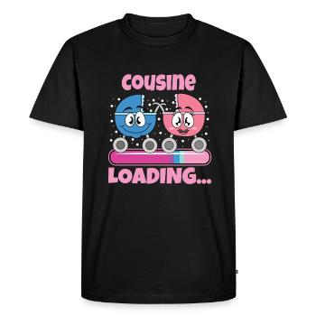 Become a cousin Cousin 2024 - Men's Premium Organic T-Shirt - black - Front - Nico (187cm)