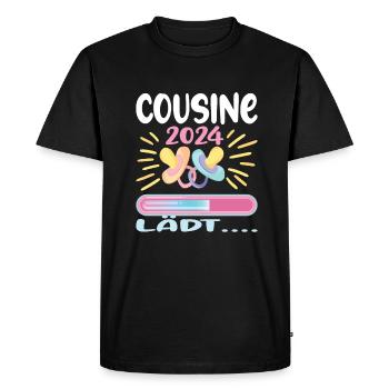 Become a cousin Cousin 2024 - Men's Premium Organic T-Shirt - black - Front - Nico (187cm)
