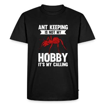 Fourmis fourmilières d’élevage de fourmis - T-shirt Premium bio Homme - noir - Devant - Nico (187cm)