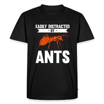 Fourmis fourmilières d’élevage de fourmis - T-shirt Premium bio Homme - noir - Devant - Nico (187cm)