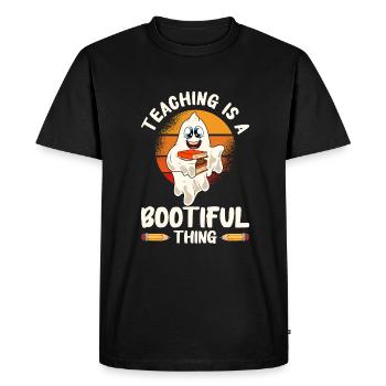 Funny Teacher Halloween Gifts - Men's Premium Organic T-Shirt - black - Front - Nico (187cm)