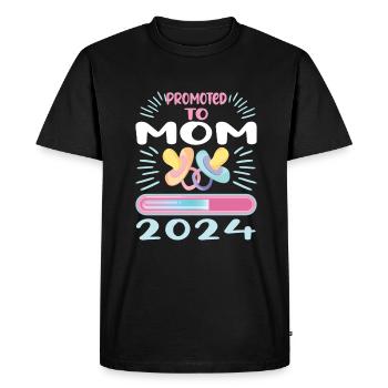 Maman 2024 Enceinte Maman Grossesse - T-shirt Premium bio Homme - noir - Devant - Nico (187cm)
