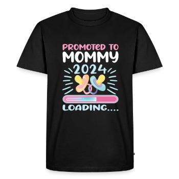 Maman 2024 Enceinte Maman Grossesse - T-shirt Premium bio Homme - noir - Devant - Nico (187cm)