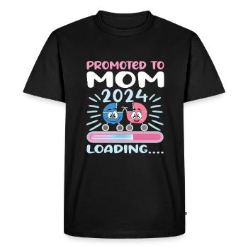 Maman 2024 Enceinte Maman Grossesse - T-shirt Premium bio Homme - noir - Devant - Nico (187cm)